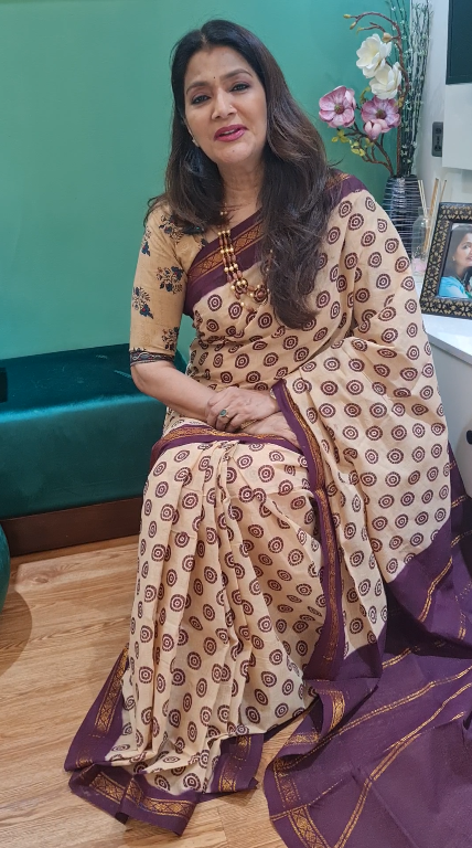 Cream Color Premium Cotton Saree