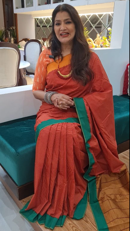 Orange Chennai Silk Saree